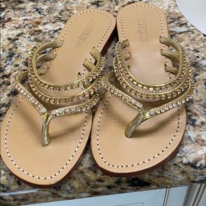 Mystique Gold Rhinestone Sandals